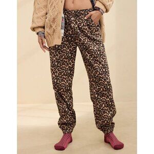 AERIE Leopard Print Cargo Pants Small